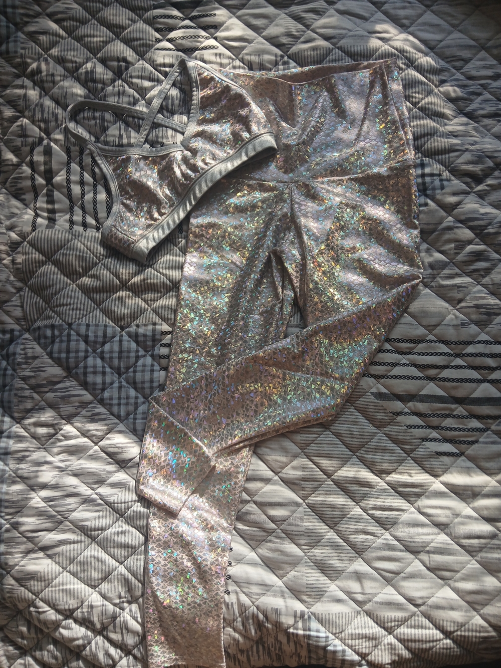 Emily Hsu Iridescent Sequin Dress - Silver Pink Hues